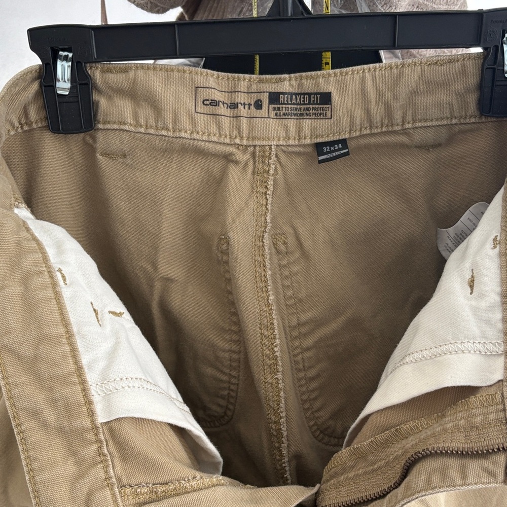Carhartt Relaxed Fit Men's Khaki/Tan Work pants  32x34
